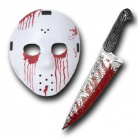 Slasher Hockey Mask and Knife