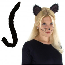 Black Cat Ears & Tail Set