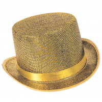 Metallic Gold Mesh Top Hat