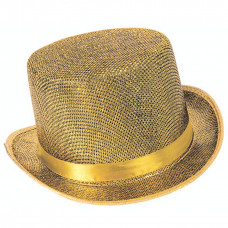 Metallic Gold Mesh Top Hat