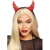 Sequin Devil Horns Headband